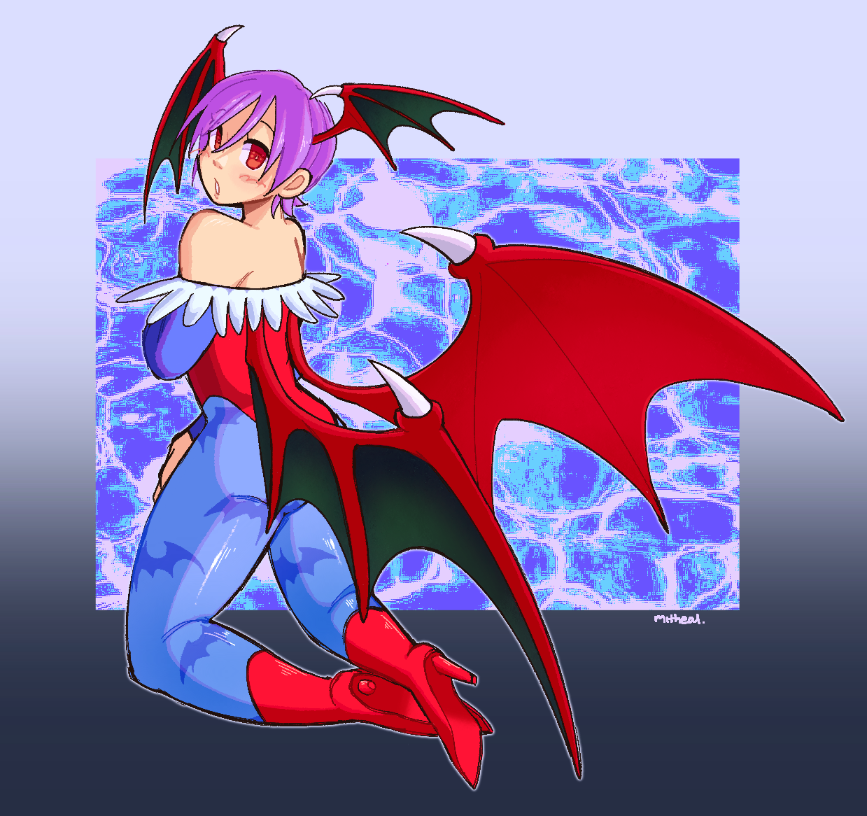 Fanart of Lilith from Darkstalkers.